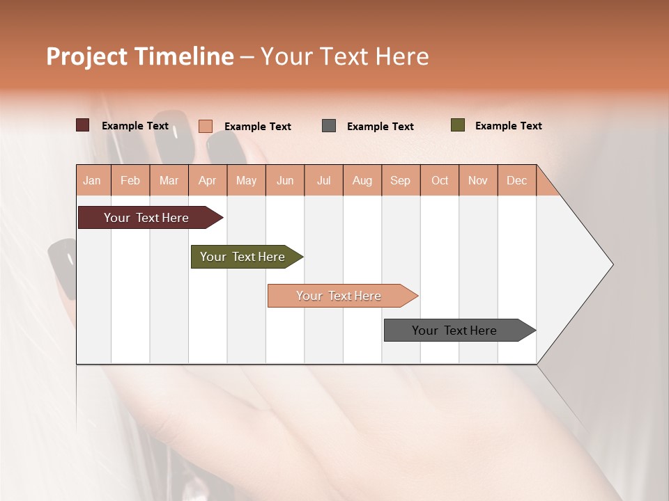 A Woman With Black Nail Polish Holding Her Hand Up To Her Face PowerPoint Template