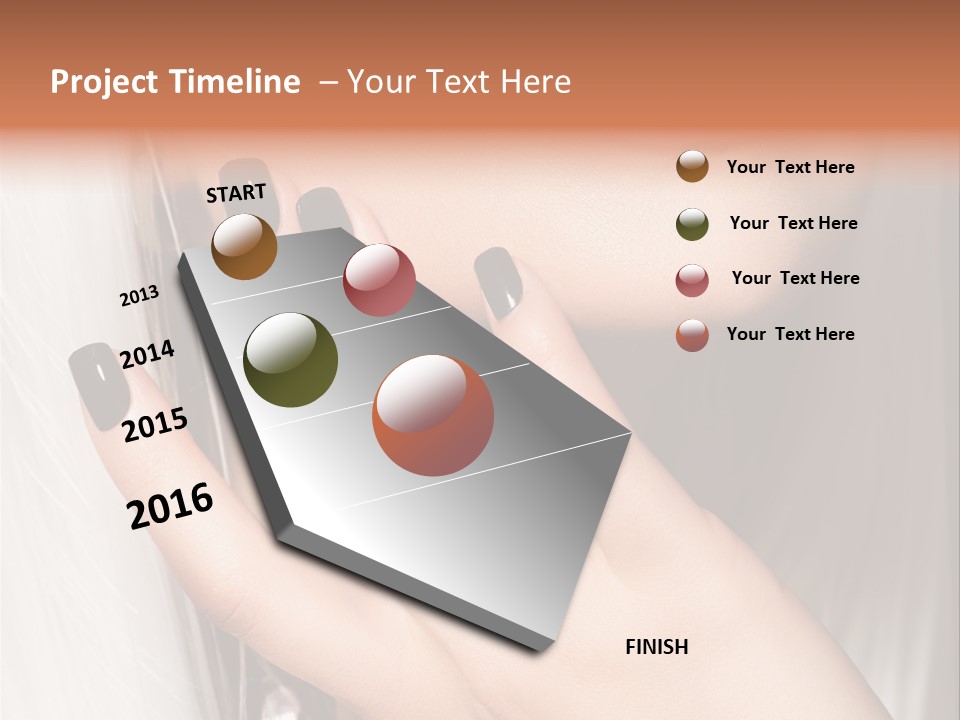 A Woman With Black Nail Polish Holding Her Hand Up To Her Face PowerPoint Template