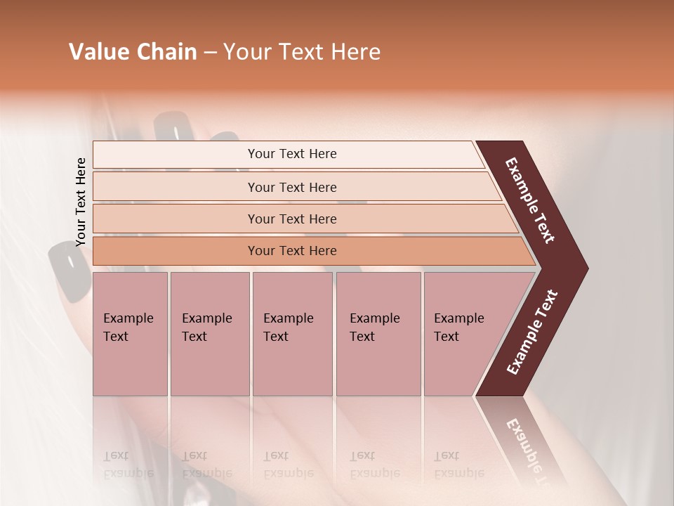 A Woman With Black Nail Polish Holding Her Hand Up To Her Face PowerPoint Template
