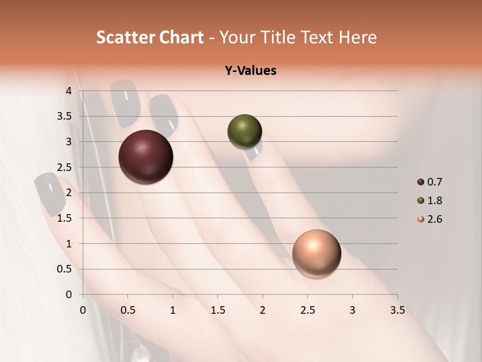 A Woman With Black Nail Polish Holding Her Hand Up To Her Face PowerPoint Template