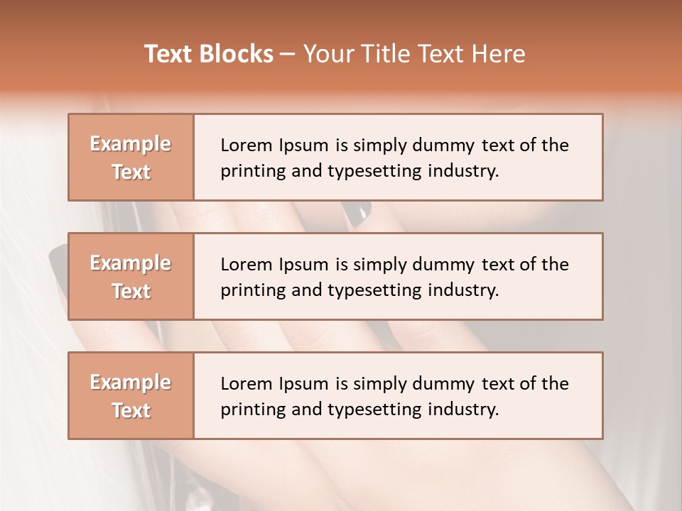 A Woman With Black Nail Polish Holding Her Hand Up To Her Face PowerPoint Template