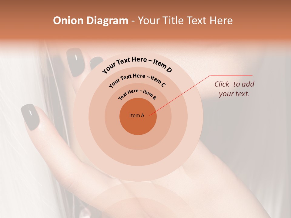 A Woman With Black Nail Polish Holding Her Hand Up To Her Face PowerPoint Template