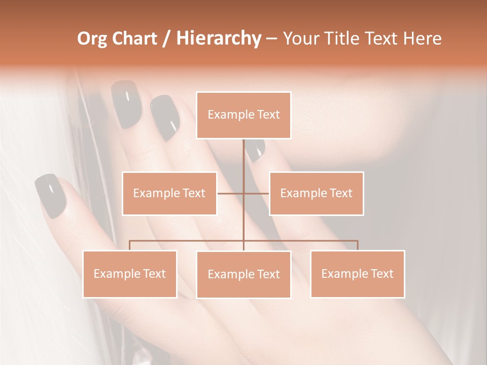 A Woman With Black Nail Polish Holding Her Hand Up To Her Face PowerPoint Template