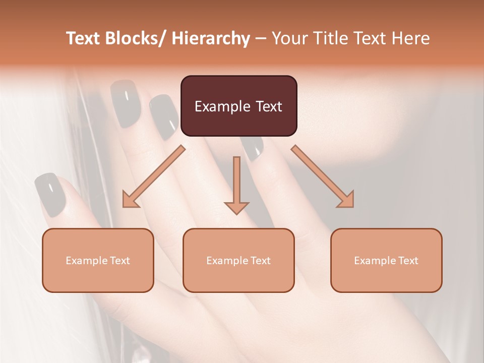 A Woman With Black Nail Polish Holding Her Hand Up To Her Face PowerPoint Template