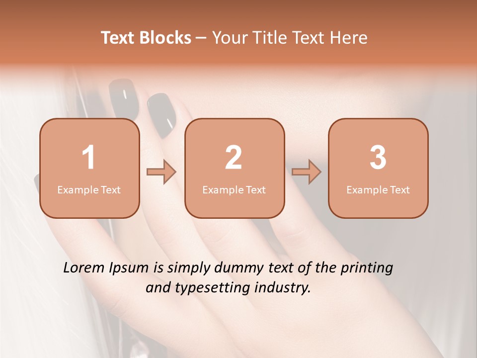 A Woman With Black Nail Polish Holding Her Hand Up To Her Face PowerPoint Template