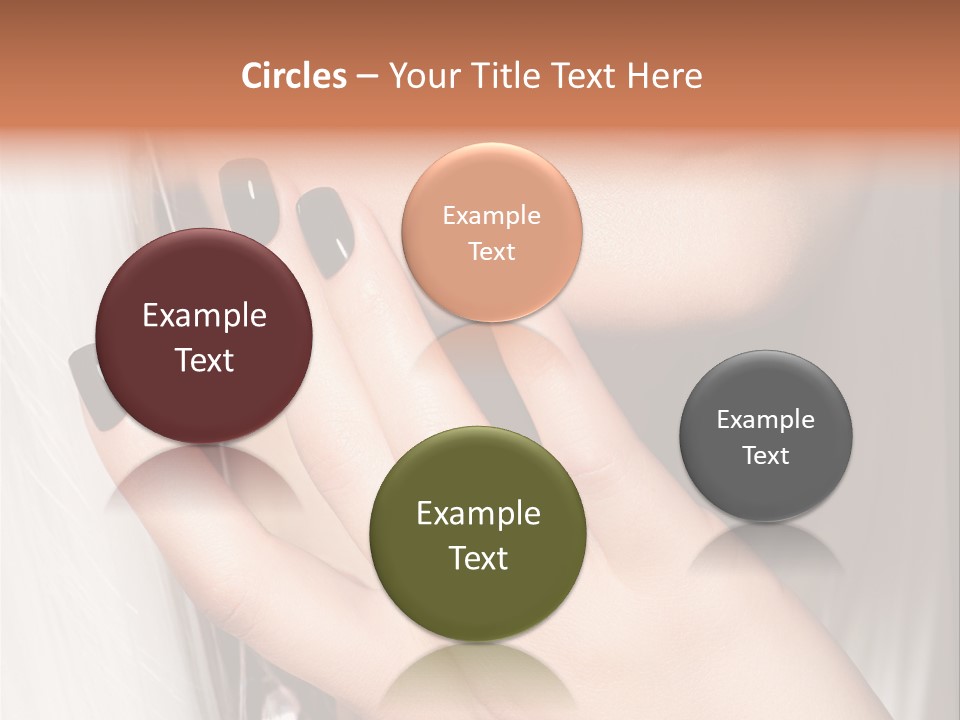 A Woman With Black Nail Polish Holding Her Hand Up To Her Face PowerPoint Template