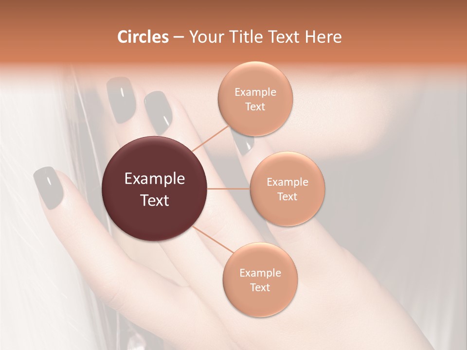 A Woman With Black Nail Polish Holding Her Hand Up To Her Face PowerPoint Template