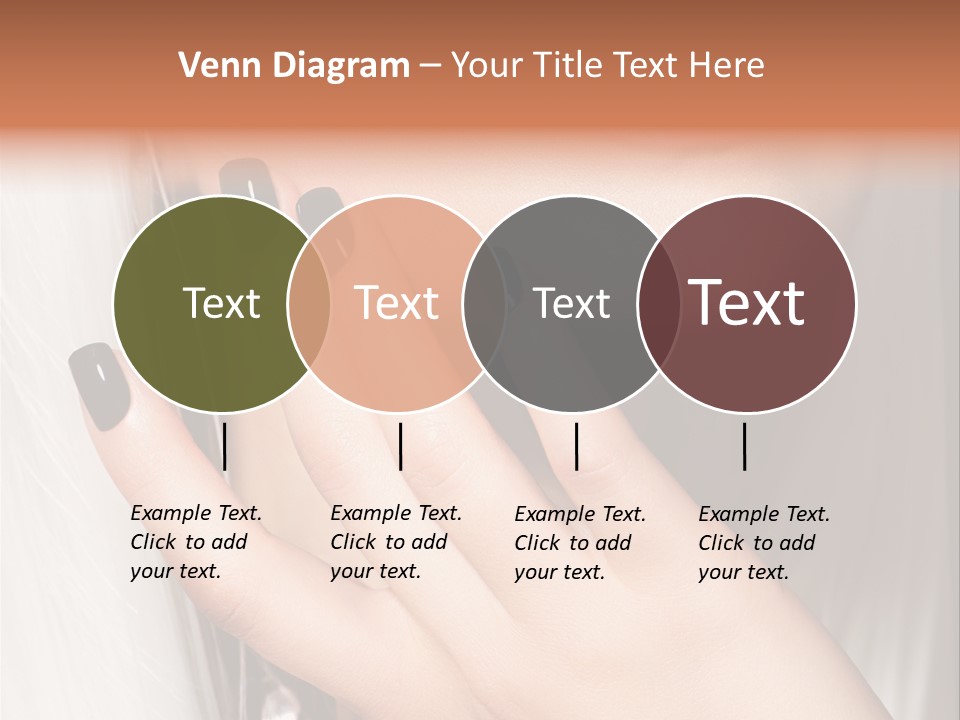 A Woman With Black Nail Polish Holding Her Hand Up To Her Face PowerPoint Template