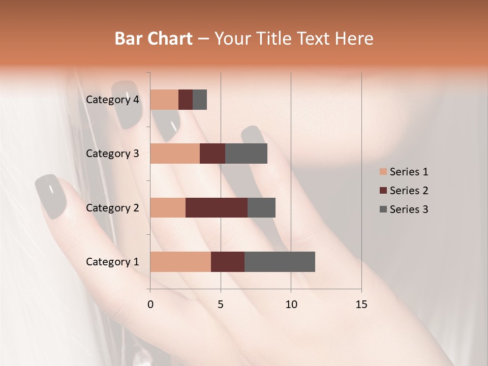 A Woman With Black Nail Polish Holding Her Hand Up To Her Face PowerPoint Template