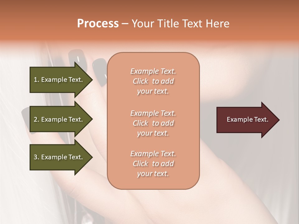 A Woman With Black Nail Polish Holding Her Hand Up To Her Face PowerPoint Template