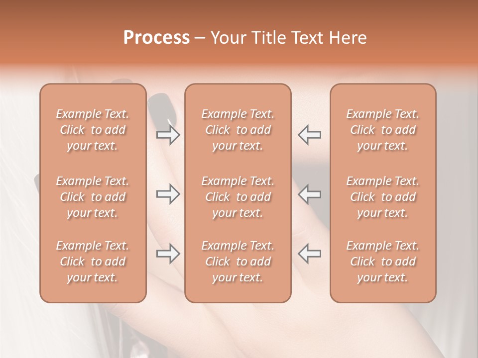 A Woman With Black Nail Polish Holding Her Hand Up To Her Face PowerPoint Template