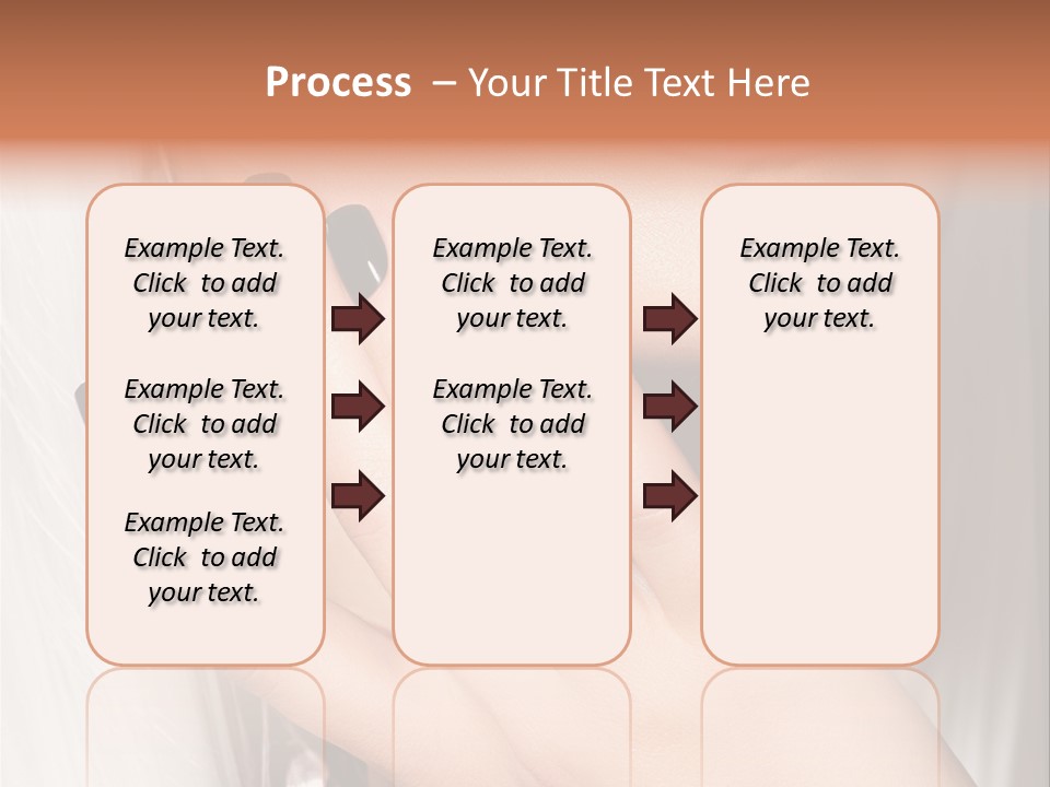 A Woman With Black Nail Polish Holding Her Hand Up To Her Face PowerPoint Template