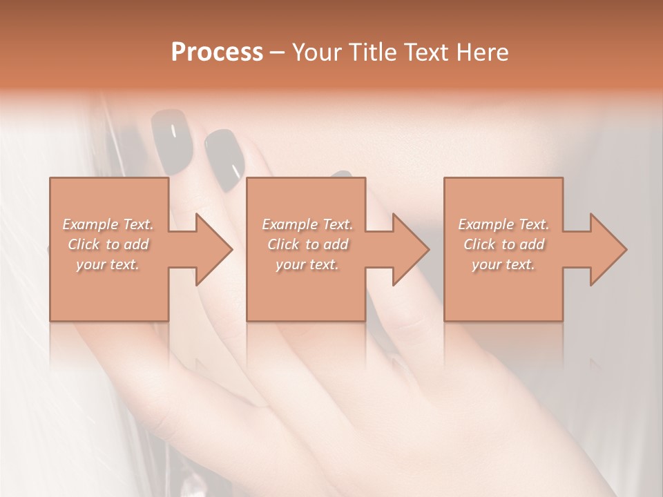 A Woman With Black Nail Polish Holding Her Hand Up To Her Face PowerPoint Template