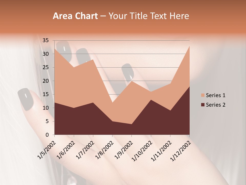 A Woman With Black Nail Polish Holding Her Hand Up To Her Face PowerPoint Template