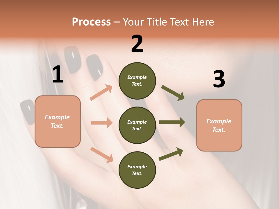 A Woman With Black Nail Polish Holding Her Hand Up To Her Face PowerPoint Template