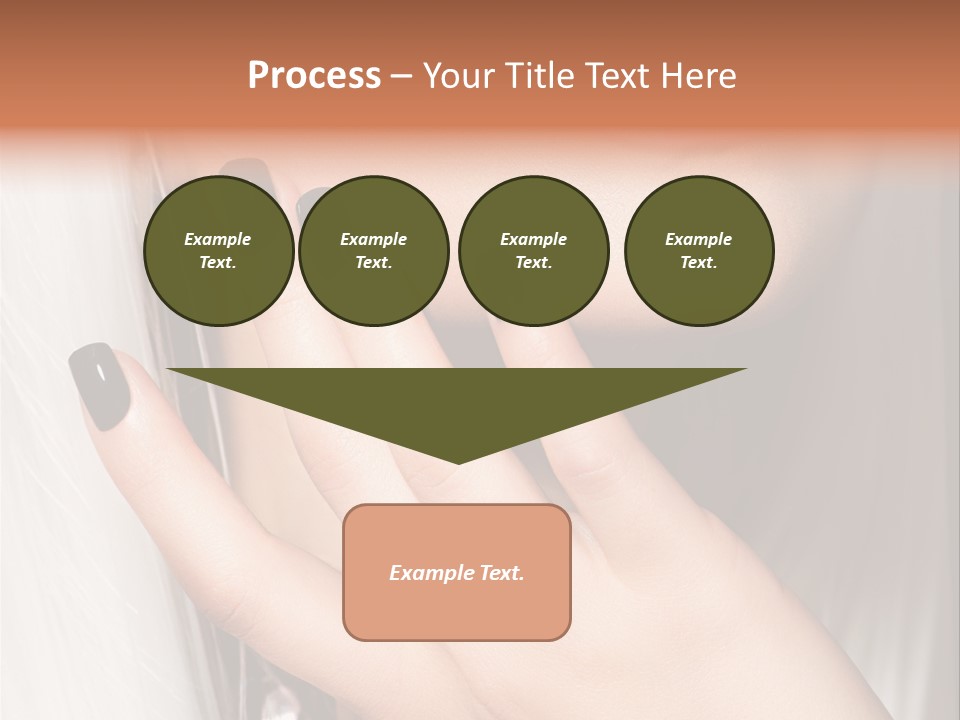 A Woman With Black Nail Polish Holding Her Hand Up To Her Face PowerPoint Template