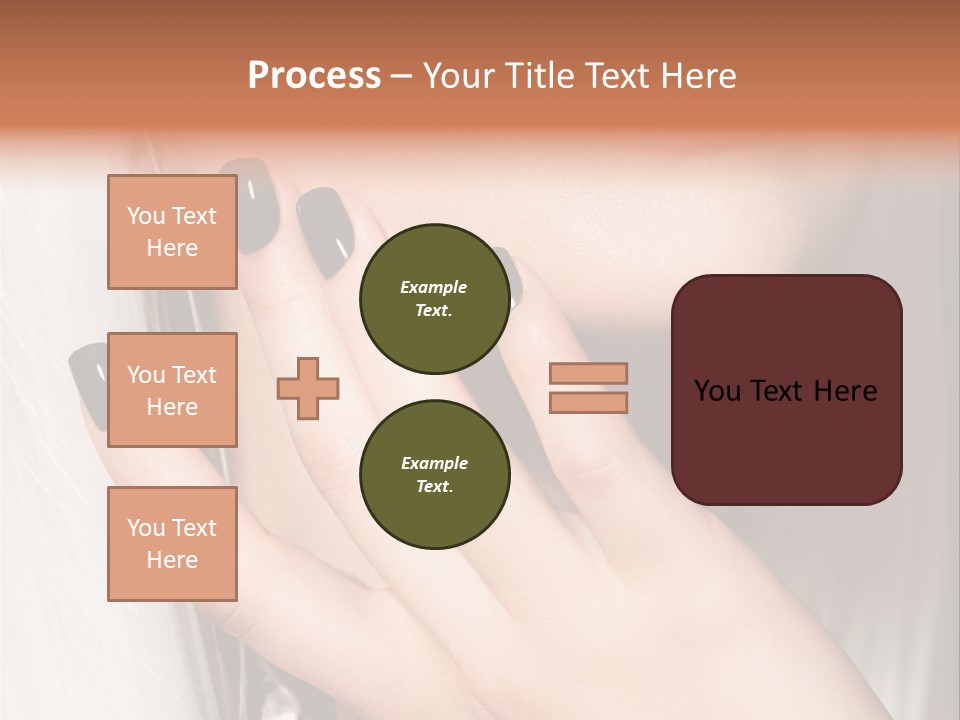 A Woman With Black Nail Polish Holding Her Hand Up To Her Face PowerPoint Template