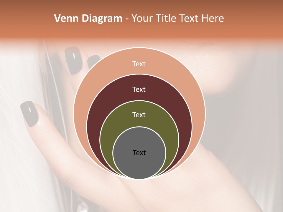 A Woman With Black Nail Polish Holding Her Hand Up To Her Face PowerPoint Template