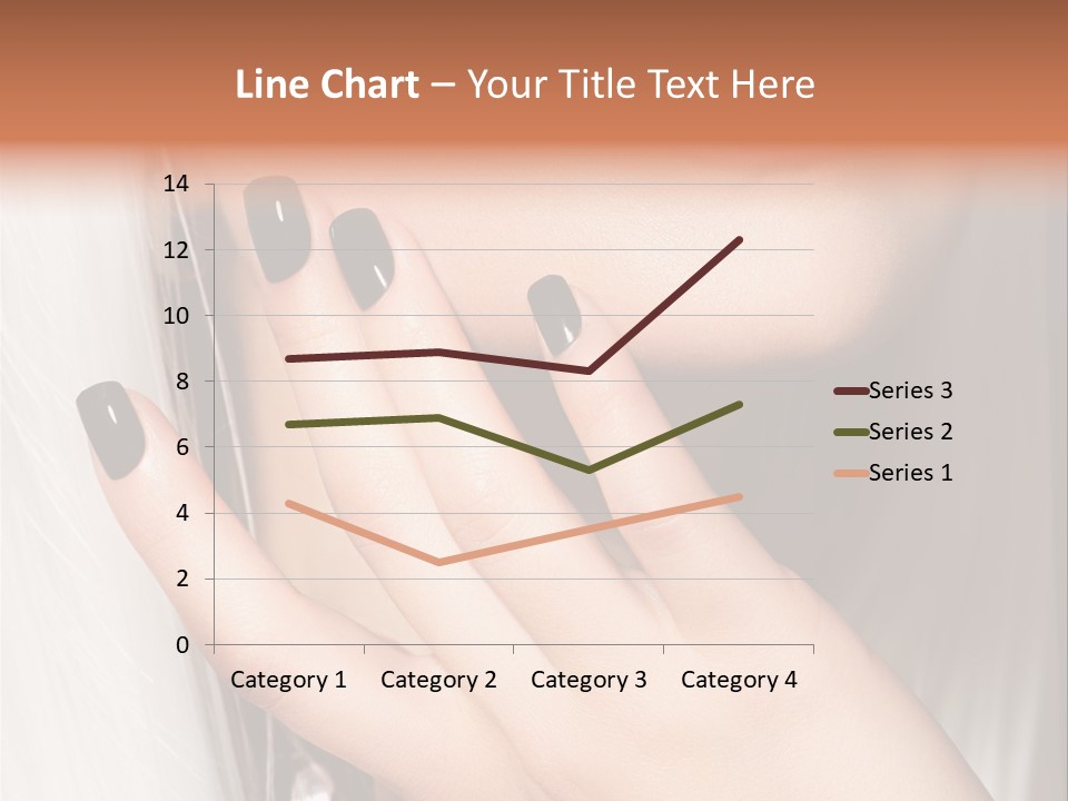 A Woman With Black Nail Polish Holding Her Hand Up To Her Face PowerPoint Template