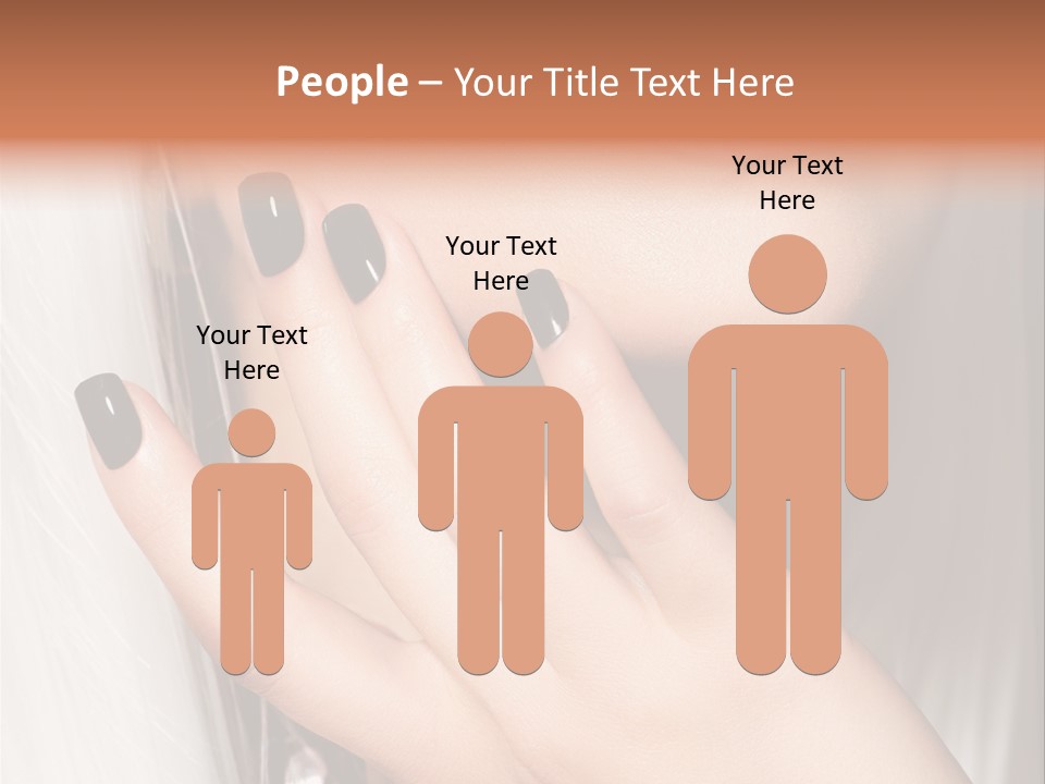 A Woman With Black Nail Polish Holding Her Hand Up To Her Face PowerPoint Template