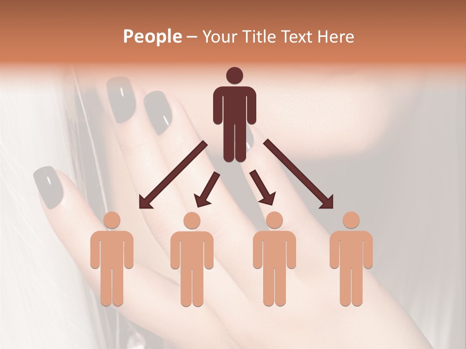 A Woman With Black Nail Polish Holding Her Hand Up To Her Face PowerPoint Template