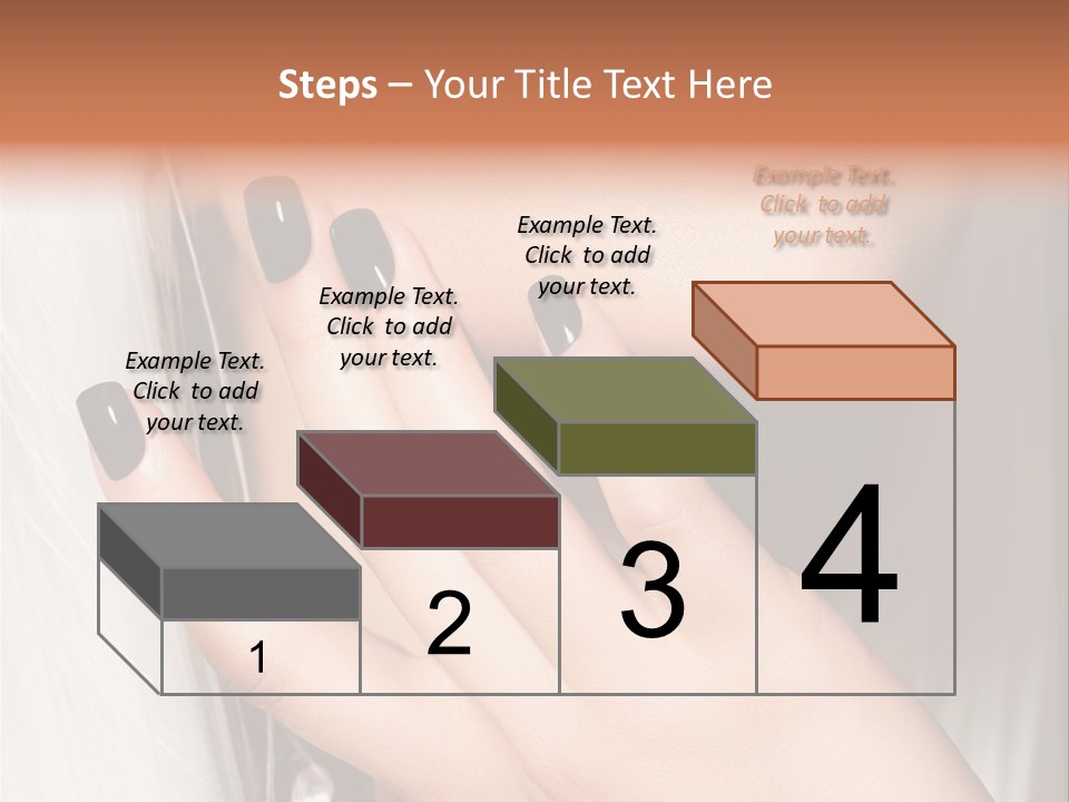 A Woman With Black Nail Polish Holding Her Hand Up To Her Face PowerPoint Template