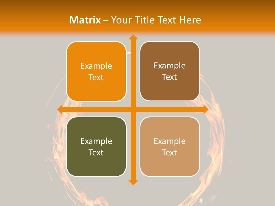 A Circle Of Fire With A Black Background PowerPoint Template