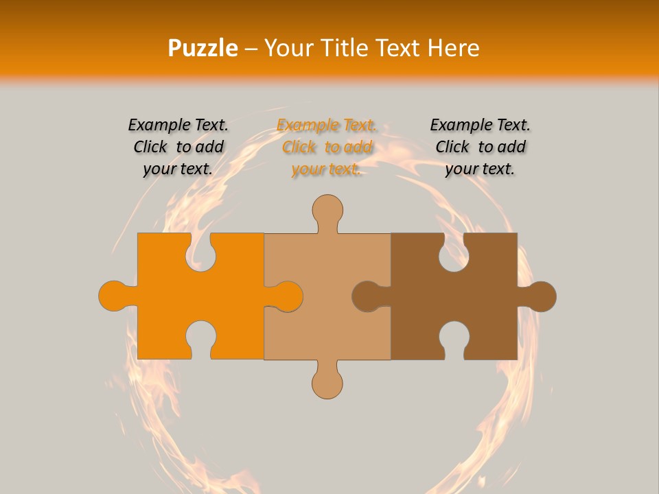 A Circle Of Fire With A Black Background PowerPoint Template