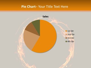 A Circle Of Fire With A Black Background PowerPoint Template