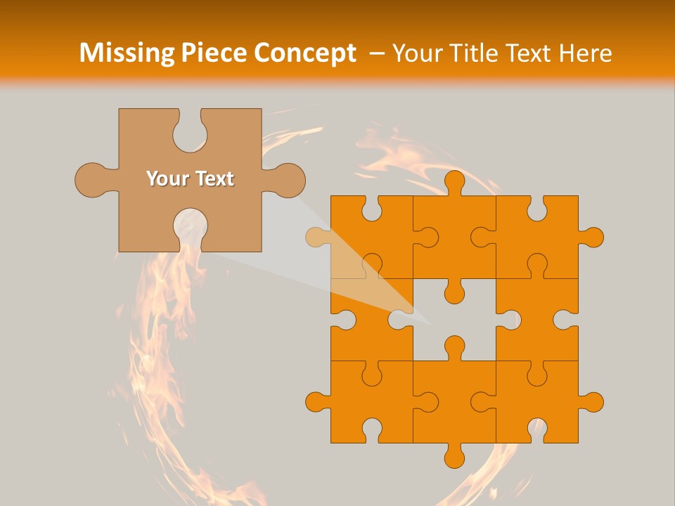 A Circle Of Fire With A Black Background PowerPoint Template