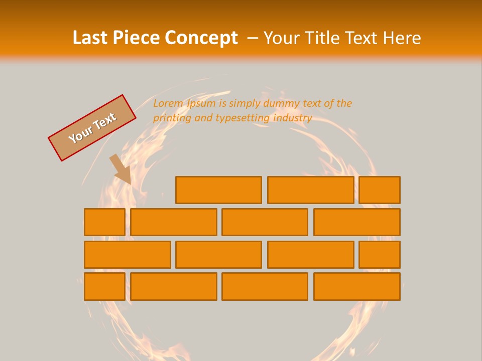 A Circle Of Fire With A Black Background PowerPoint Template