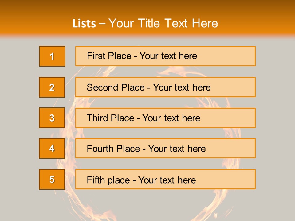 A Circle Of Fire With A Black Background PowerPoint Template