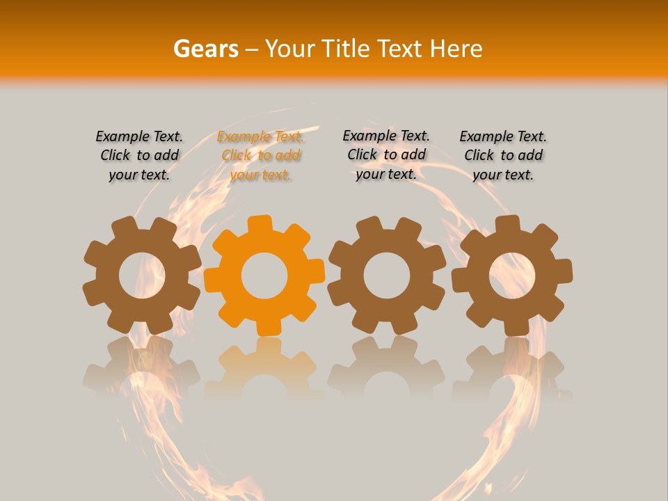 A Circle Of Fire With A Black Background PowerPoint Template