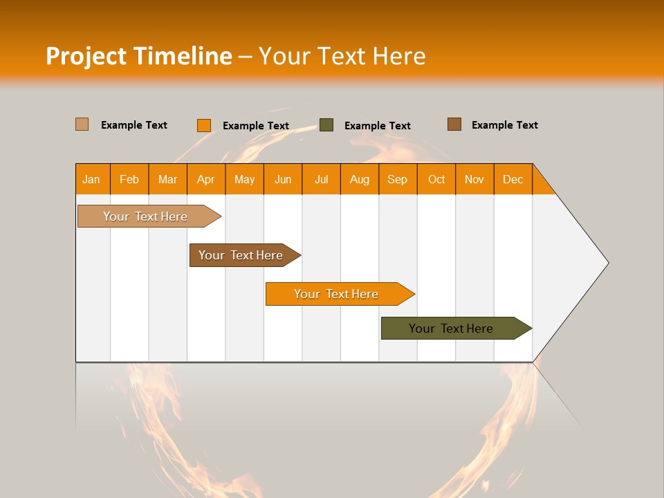 A Circle Of Fire With A Black Background PowerPoint Template