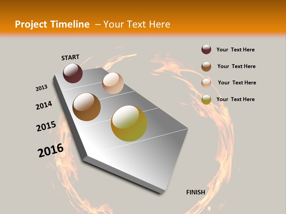 A Circle Of Fire With A Black Background PowerPoint Template