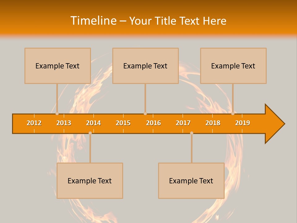 A Circle Of Fire With A Black Background PowerPoint Template