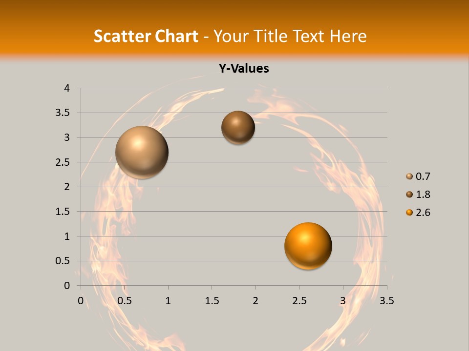 A Circle Of Fire With A Black Background PowerPoint Template