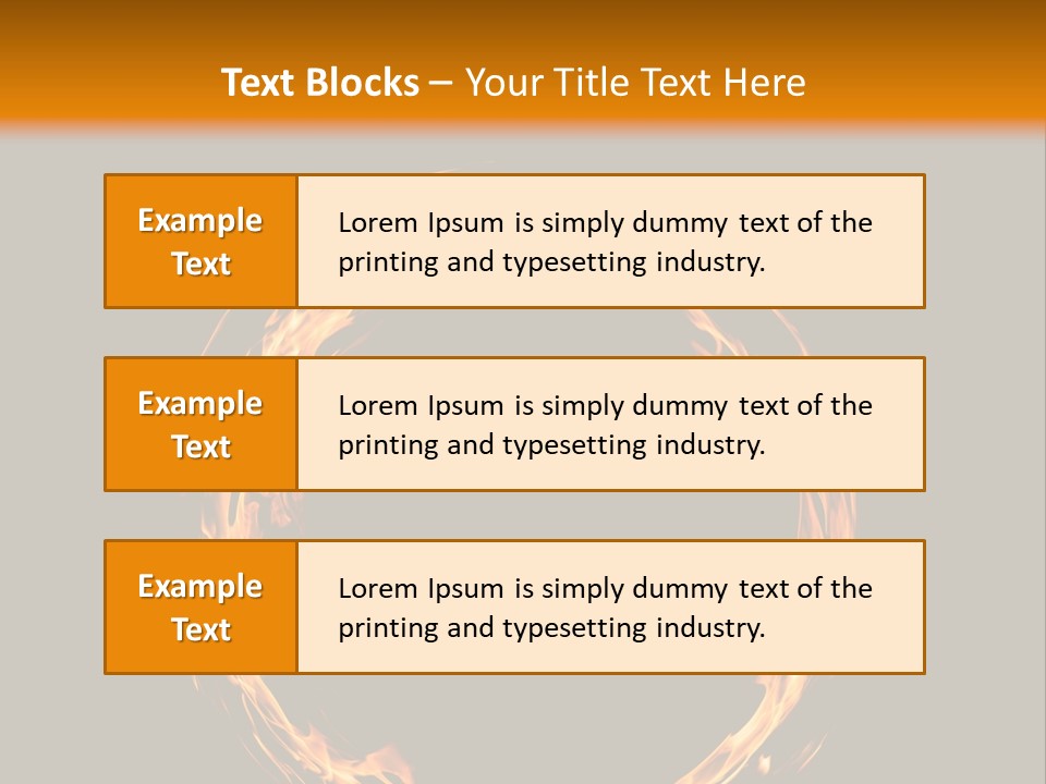 A Circle Of Fire With A Black Background PowerPoint Template