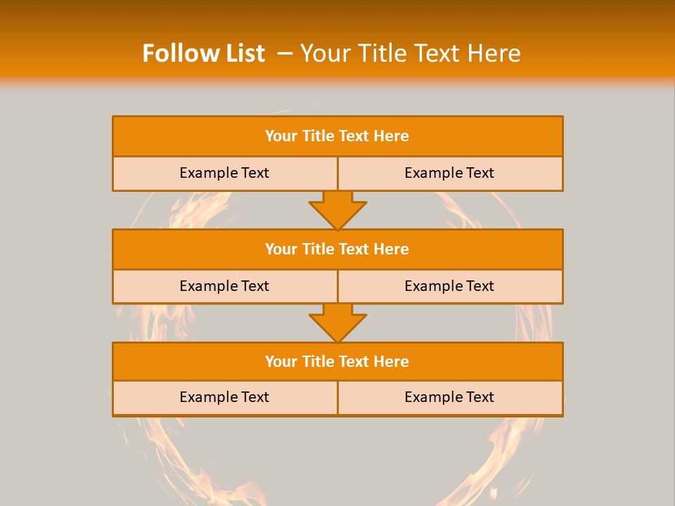A Circle Of Fire With A Black Background PowerPoint Template