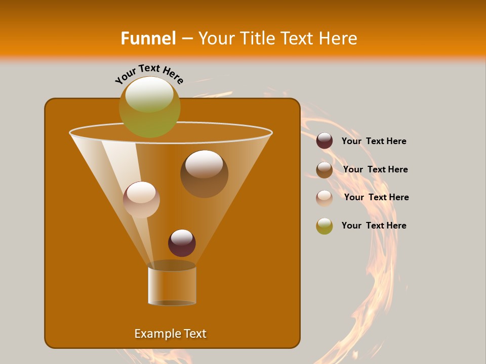 A Circle Of Fire With A Black Background PowerPoint Template