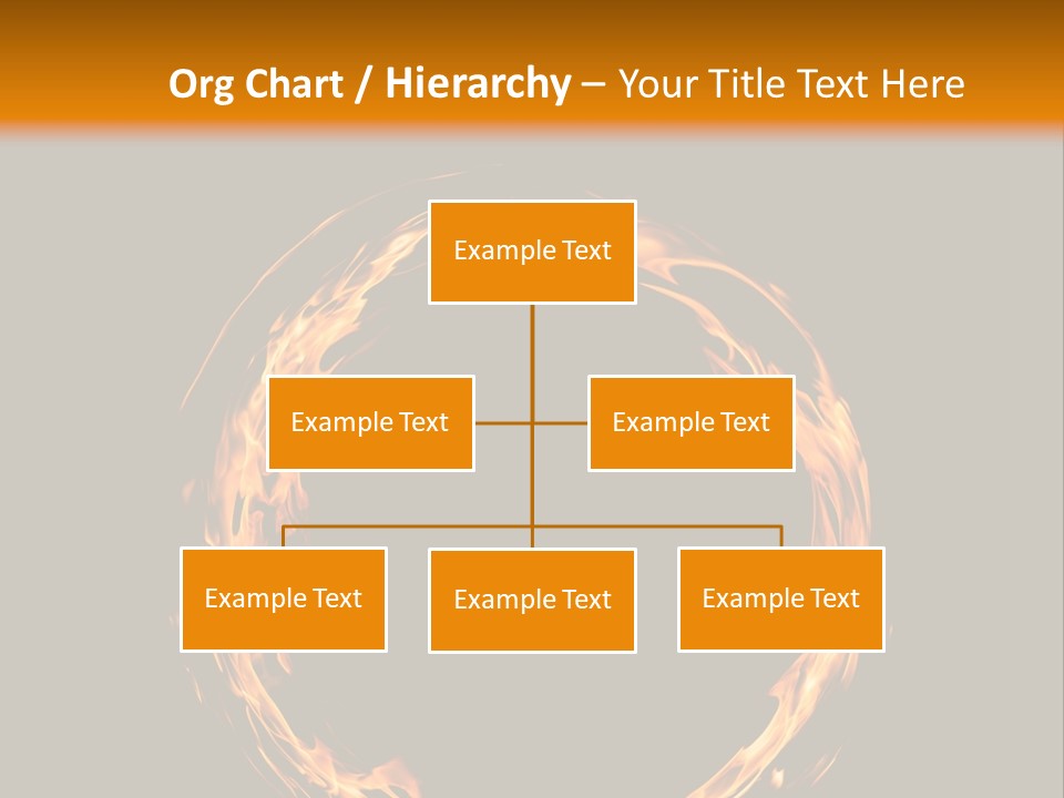 A Circle Of Fire With A Black Background PowerPoint Template