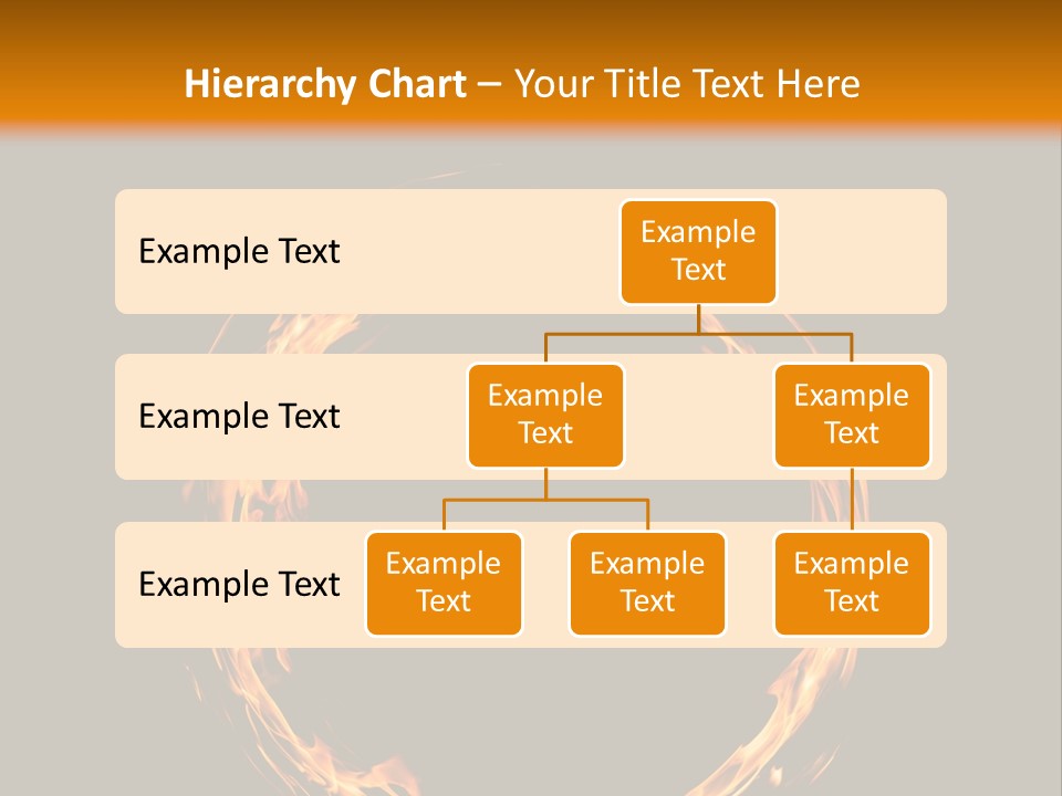 A Circle Of Fire With A Black Background PowerPoint Template
