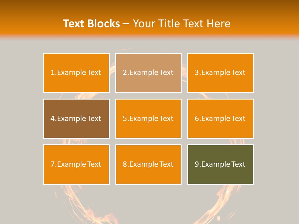 A Circle Of Fire With A Black Background PowerPoint Template