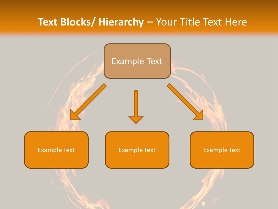 A Circle Of Fire With A Black Background PowerPoint Template