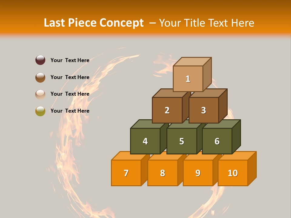 A Circle Of Fire With A Black Background PowerPoint Template