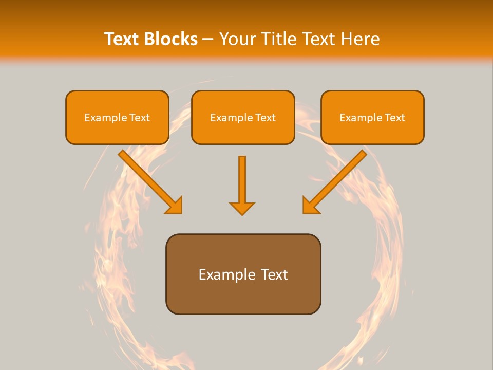 A Circle Of Fire With A Black Background PowerPoint Template