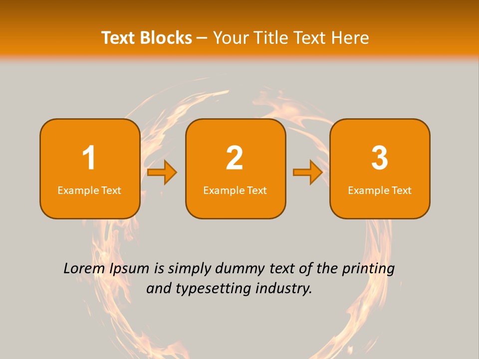 A Circle Of Fire With A Black Background PowerPoint Template
