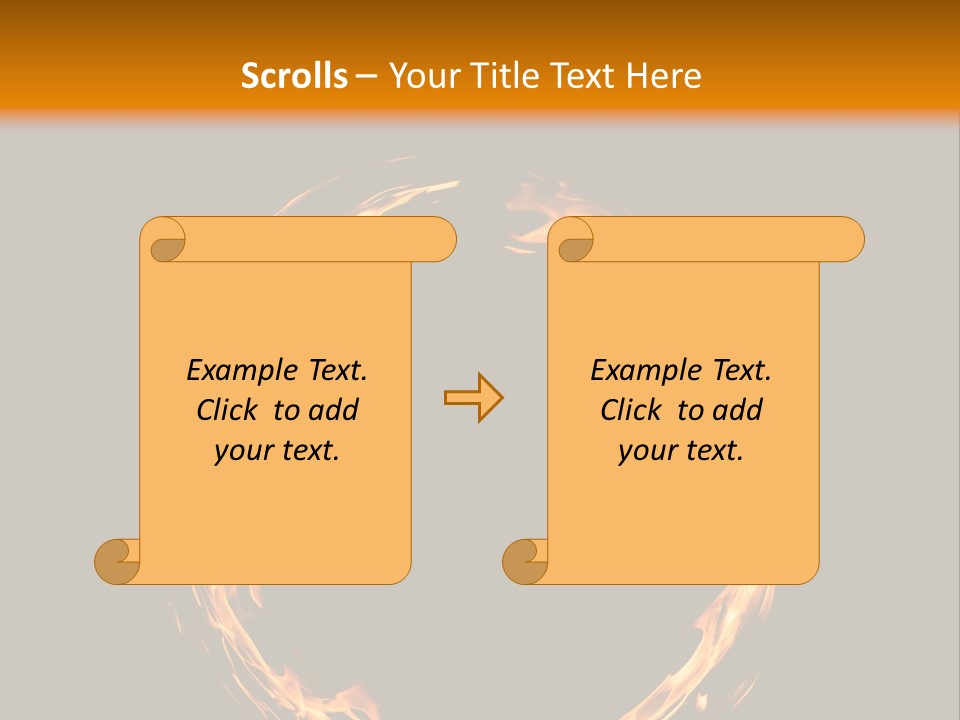 A Circle Of Fire With A Black Background PowerPoint Template
