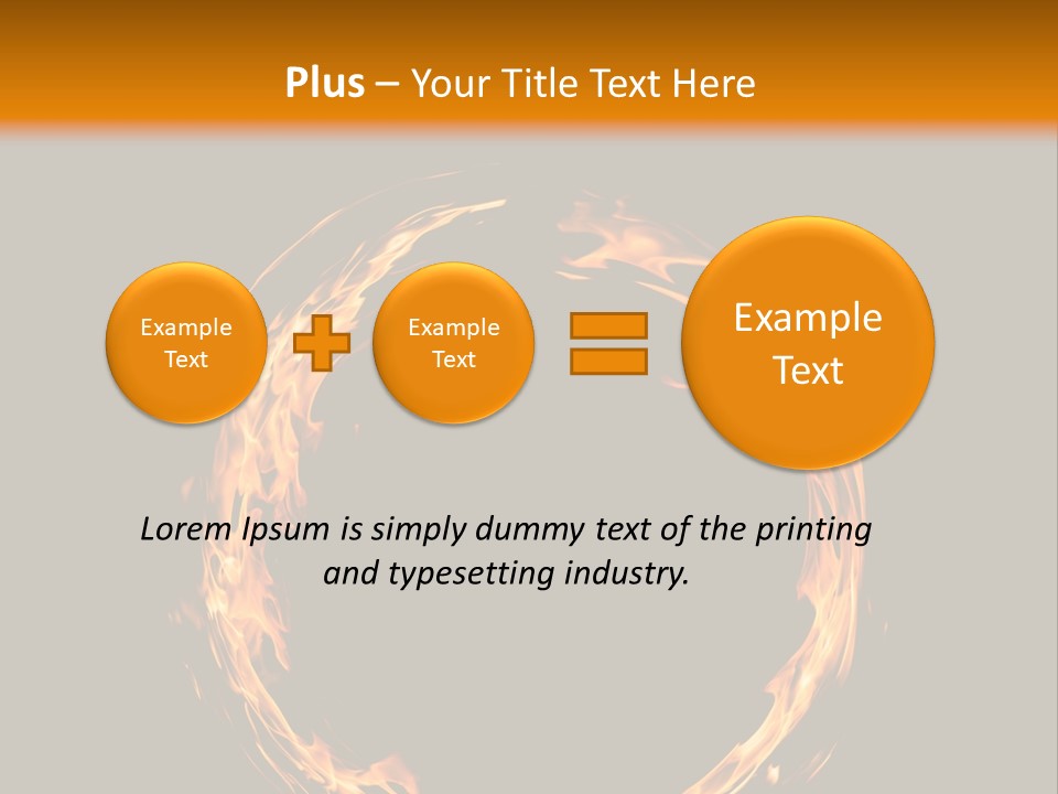 A Circle Of Fire With A Black Background PowerPoint Template
