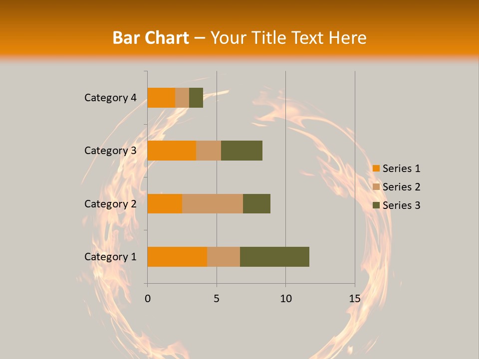 A Circle Of Fire With A Black Background PowerPoint Template